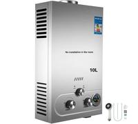 VEVOR Scaldabagno Caldaia GPL Butano Istantaneo 10L 20KW Acqua Calda da Esterno