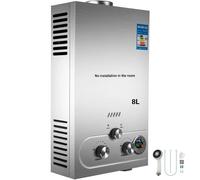 VEVOR Scaldabagno Caldaia GPL Butano Istantaneo 8L 16KW Acqua Calda da Esterno