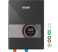 VEVOR Scaldabagno elettrico senza serbatoio, scaldabagno istantaneo da 13,8 KW, visualizzazione digitale della temperatura e facile installazione e approvvigionamento idrico 24 ore per