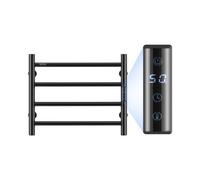 VEVOR Scaldasalviette a 4 Barre, Portasciugamani Riscaldato a Parete per Bagno, Scaldasalviette Impermeabile IPX5 con Timer e Display LED, Scaldasalviette con 5 Livelli di Temperatura Regolabili