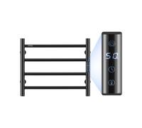 VEVOR Scaldasalviette a 4 Barre, Portasciugamani Riscaldato a Parete per Bagno, Scaldasalviette Impermeabile IPX5 con Timer e Display LED, Scaldasalviette con 5 Livelli di Temperatura Regolabili