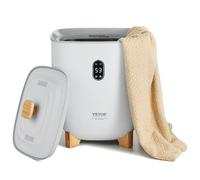 VEVOR Scaldasalviette Capienza 25 Litri con Schermo LED, Scaldacoperte per Bagno, 4 Livelli di Timer, Impostazione Temperatura, Blocco di Sicurezza, per Spa, Casa, Grigio