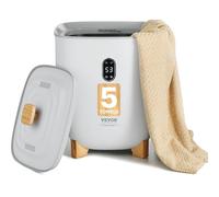 VEVOR Scaldasalviette Capienza 25 Litri con Schermo LED, Scaldacoperte per Bagno, 4 Livelli di Timer, Impostazione Temperatura, Blocco di Sicurezza, per Spa, Casa, Grigio
