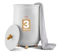 VEVOR Scaldasalviette Capienza da 20 Litri Luce LED, Scaldacoperte per Bagno, Spegnimento Automatico 20/40/60/90 Minuti Impostazione Temperatura per Spa, Casa, Pavimento, Grigio