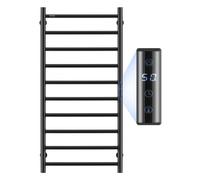 VEVOR Scaldasalviette da parete 10 Barre, Portasciugamani Riscaldato a Parete per Bagno, Radiatore Scaldasalviette IPX5 con Timer e Display LED, Scaldasalviette 5 Livelli di Temperatura Regolabili