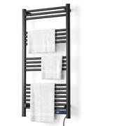 VEVOR Scaldasalviette Elettrico a Parete per Bagno in Lega di Alluminio | 18 Barre, con Protezione Anti Surriscaldamento e Asciugatura Touch Screen, Timer Integrato da 1 a 8 Ore, Impermeabile IPX4