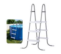 VEVOR Scaletta per Piscine Fuori Terra, Scala di Sicurezza per Piscine a 3 Gradini con Struttura ad A, Altezza 106,7 cm, Telaio in Acciaio al Carbonio, Gradini Larghi Antiscivolo con Portata 136 kg