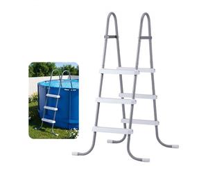 VEVOR Scaletta per Piscine Fuori Terra, Scala di Sicurezza per Piscine a 3 Gradini con Struttura ad A, Altezza 106,7 cm, Telaio in Acciaio al Carbonio, Gradini Larghi Antiscivolo con Portata 136 kg