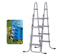 VEVOR Scaletta per Piscine Fuori Terra, Scala di Sicurezza per Piscine a 4 Gradini con Struttura ad A, Altezza 132,1 cm, Telaio in Acciaio Durevole, Gradini Larghi Antiscivolo e Robusti, Portata 136kg