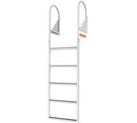 VEVOR Scaletta per Pontile, 5 Gradini Ribaltabili, Capacità di Carico di 350 Libbre, Facile da Installare per Nave/Lago/Piscina/Imbarco Marittimo