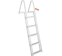 VEVOR Scaletta per Pontile, 5 Gradini Rimovibili, Scala per Barca in Lega di Alluminio, Carico 158,7 kg con Gradino Antiscivolo, Facile da Installare per Barca, Lago, Piscina, Imbarco Marittimo