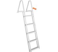 VEVOR Scaletta per Pontile, 5 Gradini Rimovibili, Scala per Barca in Lega di Alluminio, Carico 158,7 kg con Gradino Antiscivolo, Facile da Installare per Barca, Lago, Piscina, Imbarco Marittimo