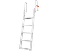 VEVOR Scaletta per Pontile a 5 Gradini, Scaletta per Pontone in Lega di Alluminio, Capacità di Carico 350 libbre, Pedali Grandi, Facile da Installare per Barche, Laghi, Piscine, Imbarco Marittimo