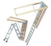 VEVOR Scaletta per Soffitta Pieghevole Scala in Alluminio Regolabile per Attico