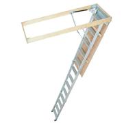 VEVOR Scaletta Pieghevole per Soffitta Scala in Alluminio Regolabile Capacità di Carico 158 kg 56x392 cm Estensione Multiuso Facile da Installare per Attico Ufficio Casa Altezza Applicabile 2,9-3,66 m
