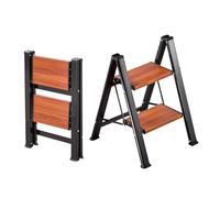 VEVOR Scaletta Pieghevole Salvaspazio con 2 Gradini con Ampio Pedale Antiscivolo e Comoda Impugnatura, Supporto per Piante in Alluminio Portatile e Leggero con Capacità di 150 kg, Multiuso per Adulti