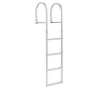 VEVOR Scaletta Smontabile per Molo, Scaletta Dritta da Pontile, 4 Gradini Larghi e Antiscivolo, Portata Massima 227 kg, Struttura in Lega di Alluminio, Sgancio Rapido, per Laghi e Barche a Pontone