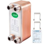 VEVOR Scambiatore di Calore 30 Piastre Scambiatore di Calore per Riscaldamento EATB12 Scambiatore di Calore Piastre in Acciaio