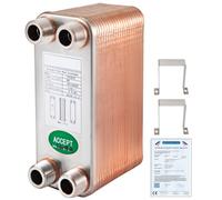 VEVOR Scambiatore di Calore 40 Piastre Scambiatore di Calore per Riscaldamento EATB12 Scambiatore di Calore Piastre in Acciaio