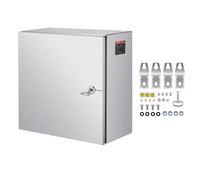 VEVOR Custodia in acciaio inox NEMA, scatola elettrica in acciaio NEMA, IP66 impermeabile e antipolvere, scatola di giunzione elettrica per esterni/interni, con piastra di montaggio
