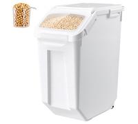 VEVOR Scatola Contenitore per Riso Multifunzionale Capienza 20 Litri Cucina Conservazione per Alimenti Secchi, Cereali, Farine, Coperchio Ermetico Impilabile, Facile Accesso, Guarnizione Doppio Strato
