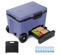 VEVOR Scatola Contenitore Termico Isolato Portatile per Bevande da 42,57 L, Contenitore Portatile 675 x 450 x 495 mm Isolato Termico per Trasporto con Ruote Bevande Fresche da Campeggio Picnic Feste