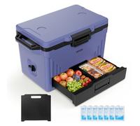 VEVOR Scatola Contenitore Termico Isolato Portatile per Bevande da 47,32 L, Contenitore Portatile 830 x 455 x 495 mm Isolato Termico per Trasporto Bevande Fresche Cibi da Campeggio Picnic Feste