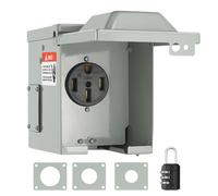 VEVOR Scatola di Presa Alimentazione per Camper 50 Ampere 125/250V NEMA 14-50R