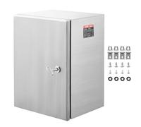 VEVOR Scatola elettrica in Acciaio, 16"x 12"x 6" in Acciaio Inossidabile 304, Custodia per Apparecchiature Elettriche per Esterni Montata a Parete Impermeabile IP66