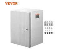 VEVOR Scatola elettrica in Acciaio, 20"x 16"x 8", Custodia per Apparecchiature Elettriche Elettroniche per Esterni Montata a Parete con Blocco Cerniere Piastra di Montaggio, Impermeabile IP66