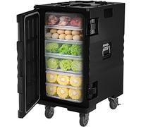 VEVOR Scatola per alimenti coibentato 109 Qt per catering, Porta bevande per alimenti in LLDPE con doppie fibbie, Scaldavivande a caricamento frontale con maniglie