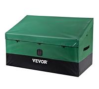 VEVOR Scatola per Stoccaggio da Esterno in PE Impermeabile con Coperchio Manici Laterali Volume da 440L, Contenitore Porta Attrezzi da Giardino con Coperchio Inclinata Capienza 440L, Baule da Giardino