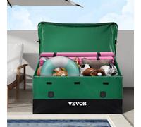 VEVOR Scatola per Stoccaggio da Esterno in PE Impermeabile con Coperchio Manici Laterali Volume da 660L, Contenitore Porta Attrezzi da Giardino con Coperchio Inclinata Capienza 660L, Baule da Giardino