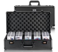 VEVOR Scatola Porta Carte Classificate, 5 Fessure, Custodia Porta Carte Sportive Classificate con Chiusura Codificata, per 162 Carte Classificate PSA 115 Carte SGC 585 Caricatrici dall'Alto