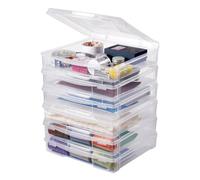 VEVOR Scatole per Giochi da Tavolo, 6 Pezzi, Custodia Trasparente Multiuso per Documenti con Angoli Arrotondati e Doppie Chiusure, per Utensili Essenziali per Ufficio, Articoli per l'Artigianato, Arti