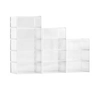 VEVOR Scatole Porta Scarpe, Adatte Fino alla Taglia 11 USA, 12 Scatole Porta Scarpe Impilabili, Contenitori Modulari in Plastica Salvaspazio per Riporre Stivali e Cappelli, Cornice Bianca