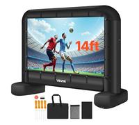 VEVOR Schermo Cinematografico Gonfiabile 3280 x 1300 x 2510 mm Schermo Gonfiabile per Proiezione Lavabile in 600D con Borsa Portatile, Formato 16:9, per Proiezioni di Film all'Aperto, Feste a Tema