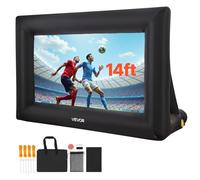 VEVOR Schermo Cinematografico Gonfiabile 3600 x 1600 x 2380 mm Schermo Gonfiabile per Proiezione Lavabile in 600D con Borsa Portatile, Proiettore Cinematografico 16:9, per Esterni, Feste a Tema