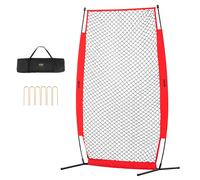 VEVOR Schermo da baseball per gabbia da battutaScreen di sicurezza per baseball e softball Protezione per il corpo Borsa per schermo da battuta portatile Rosso Nero