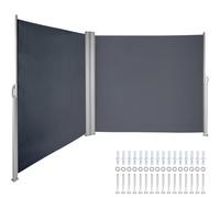 VEVOR Schermo da Patio Retrattile Tende da Sole Paravento a Grigio 180X600 cm