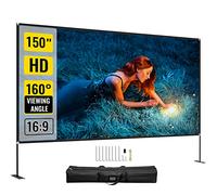 VEVOR Schermo del Proiettore Portatile 381 cm da Esterno con Angolo di Visione a 160 gradi, Schermo Cinematografico in 16:9 HD 4K, Utilizzo per Film, Eventi Sportivi, Foto, Videogiochi e Presentazioni