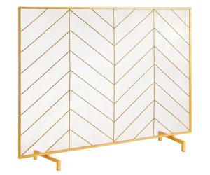 VEVOR Schermo Parascintille d'Oro per Caminetto 1 Pannello Schermo per Stufa da 98x75,8cm, Parascintille per Camino Stufa di Soggiorno Decorazione d'Interni, Pannello Parascintille per Camino Stufa