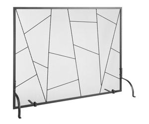 VEVOR Schermo Parascintille Nero per Caminetto 1 Pannello Schermo per Stufa da 90,6x72 cm, Parascintille per Camino Stufa di Soggiorno Decorazione d'Interni, Pannello Parascintille per Camino Stufa