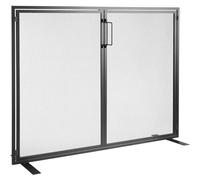 VEVOR Schermo Parascintille per Caminetto 2 Pannelli Schermo per Stufa da 99x78cm con Porta Magnetica, Parascintille per Camino Stufa di Soggiorno Decorazione d'Interni Nero, Pannello Parascintille