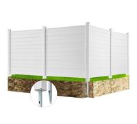 VEVOR Schermo per la Privacy da Esterno, Recinzione 1270x1270mm per Cortile per Condizionatore d'Aria, Recinzione per Attrezzature per Piscina in Vinile, Racchiudere Bidoni della Spazzatura 4 Pannelli