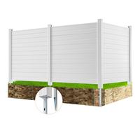 VEVOR Schermo per la Privacy da Esterno, Recinzione 1270x1270mm per Cortile per Condizionatore d'Aria, Recinzione per Attrezzature per Piscina in Vinile, Racchiudere Bidoni della Spazzatura 3 Pannelli