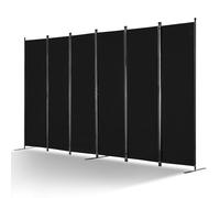 VEVOR Divisorio per Ambienti 558,8 mm Schermo per Privacy Pieghevole a 6 Pannelli, Divisorio Portatile per Separazione degli Ambienti, Divisorio per Ambienti Indipendente per Ufficio, Studio, Nero