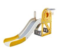 VEVOR Scivolo per bambini, scivolo per bambini da 1 a 3 anni con scale scalabili e canestro da basket e spazio di archiviazione, set da gioco per bambini entro 50 kg, parco giochi per bambini con