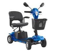 VEVOR Scooter Elettrico Pieghevole a 4 Ruote per Disabili e Anziani, con Autonomia di 25 km, Sedia a Rotelle per Tutti i Terreni con Ruote Antiscivolo, Capacità di Salita di 9° e Carico di 120 kg