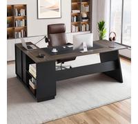 VEVOR Scrivania Mobile da Ufficio Moderna a L con Cassetti e Mobiletto Portaoggetti, Scrivania in Legno Robusto, Capacità di Carico di 158,7 kg, per Computer per Lavoro, Studio, Scrittura